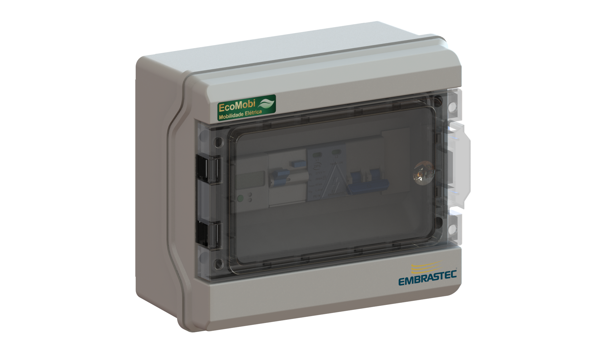 ECOMOBI PROTEÇÃO P/ CARREGADOR VEIC 7KW 220V C/ MEDIDOR