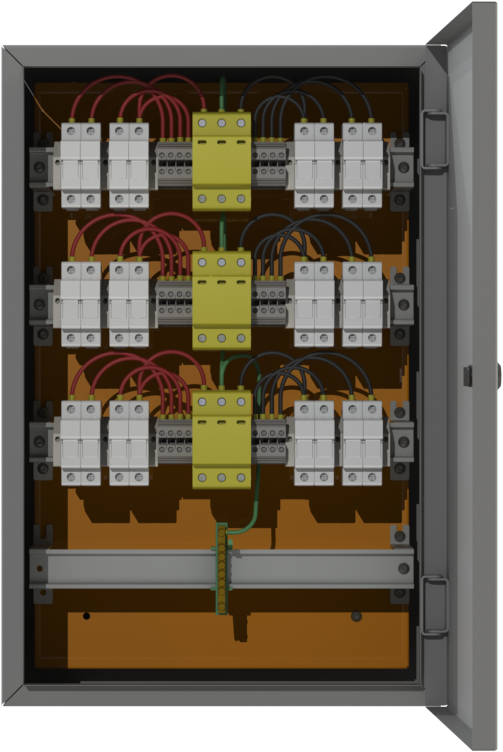 SB METAL 12 ENTRADAS 12 SAIDAS 20A/40A - 1040VCC 45kA/60kA/ 6/12MPPT - Imagem 3
