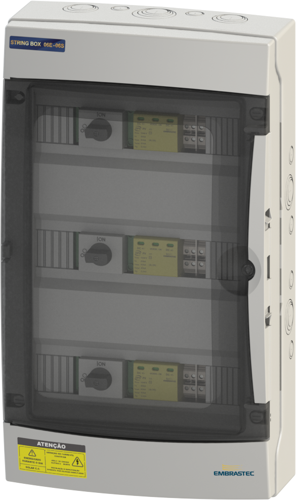 SB 06 ENTRADAS 06 SAIDAS 20A/40A - 600VCC/1040VCC 45KA 3/6MPPT - Imagem 2